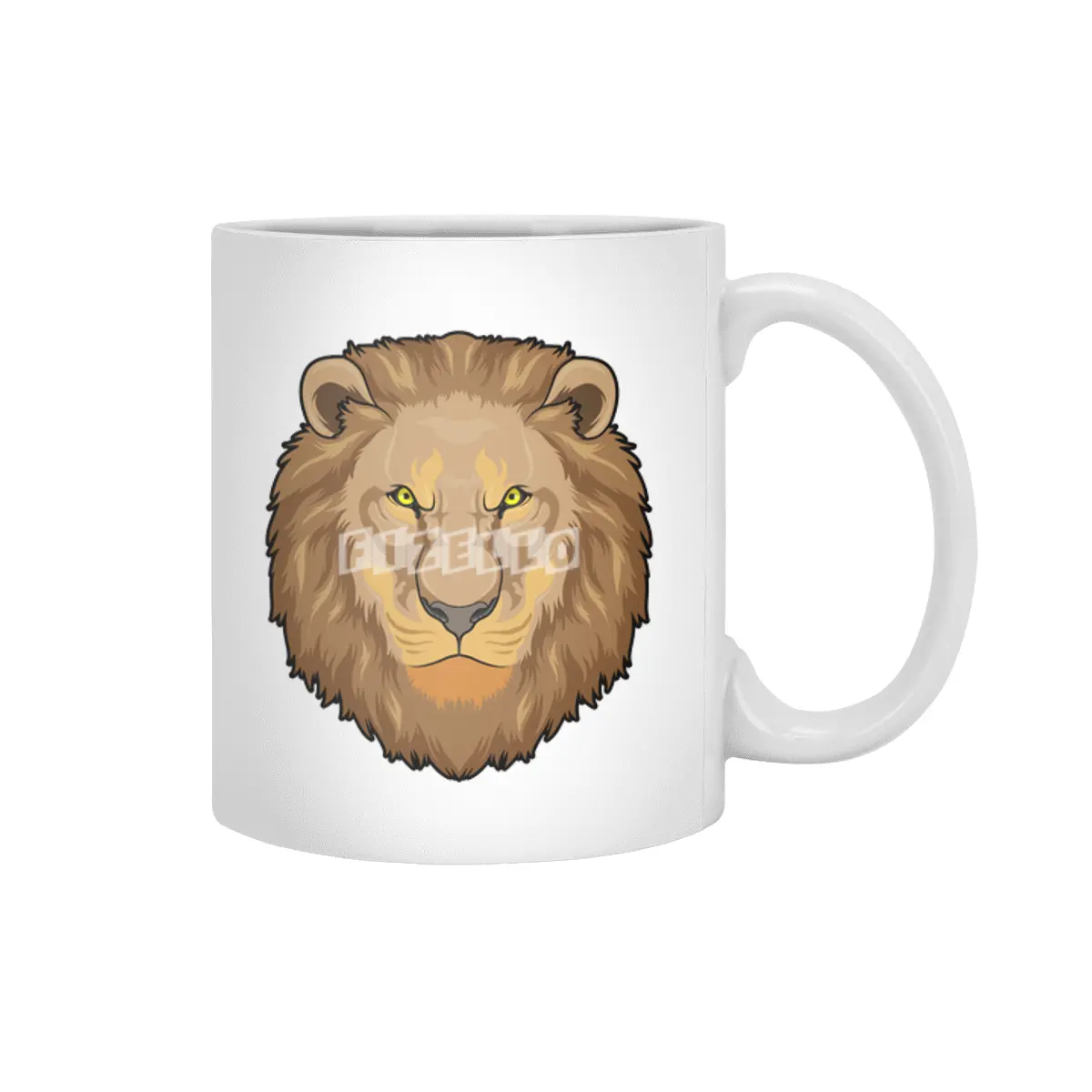 Angry Lion Beyaz Kupa