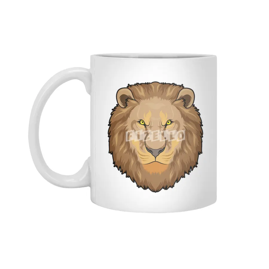 Angry Lion Beyaz Kupa
