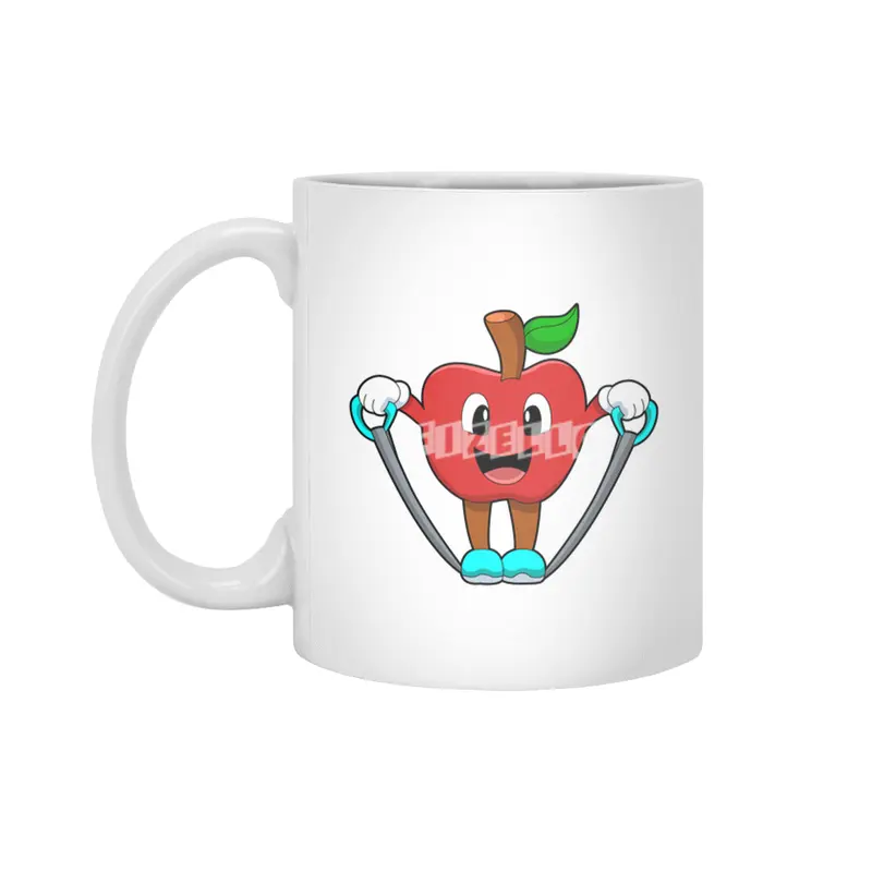 Apple at Fitness with Rope Beyaz Kupa