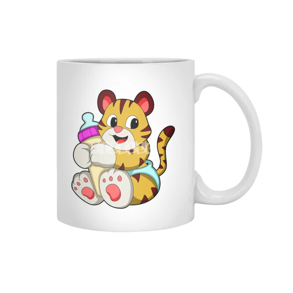 Baby tiger with Bottle Beyaz Kupa
