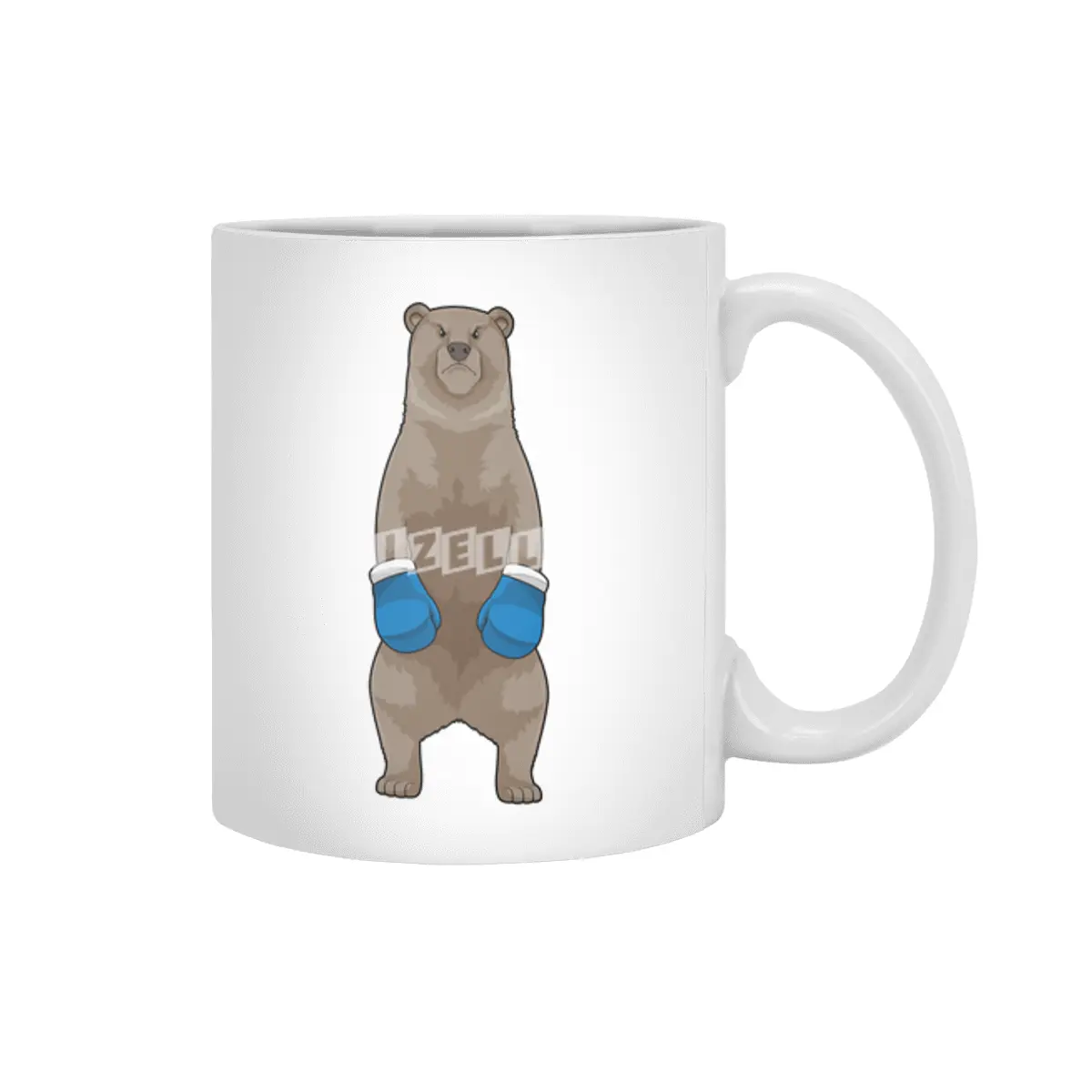 Bear as Boxer with Boxing gloves Beyaz Kupa
