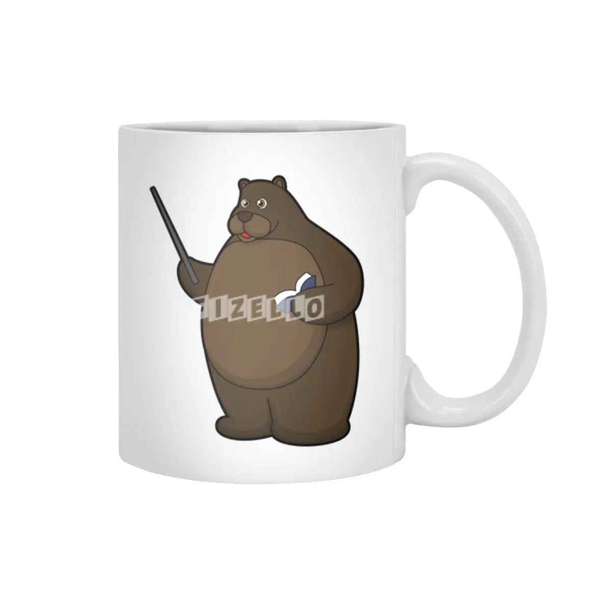 Bear as Teacher with Book & Pointer Beyaz Kupa