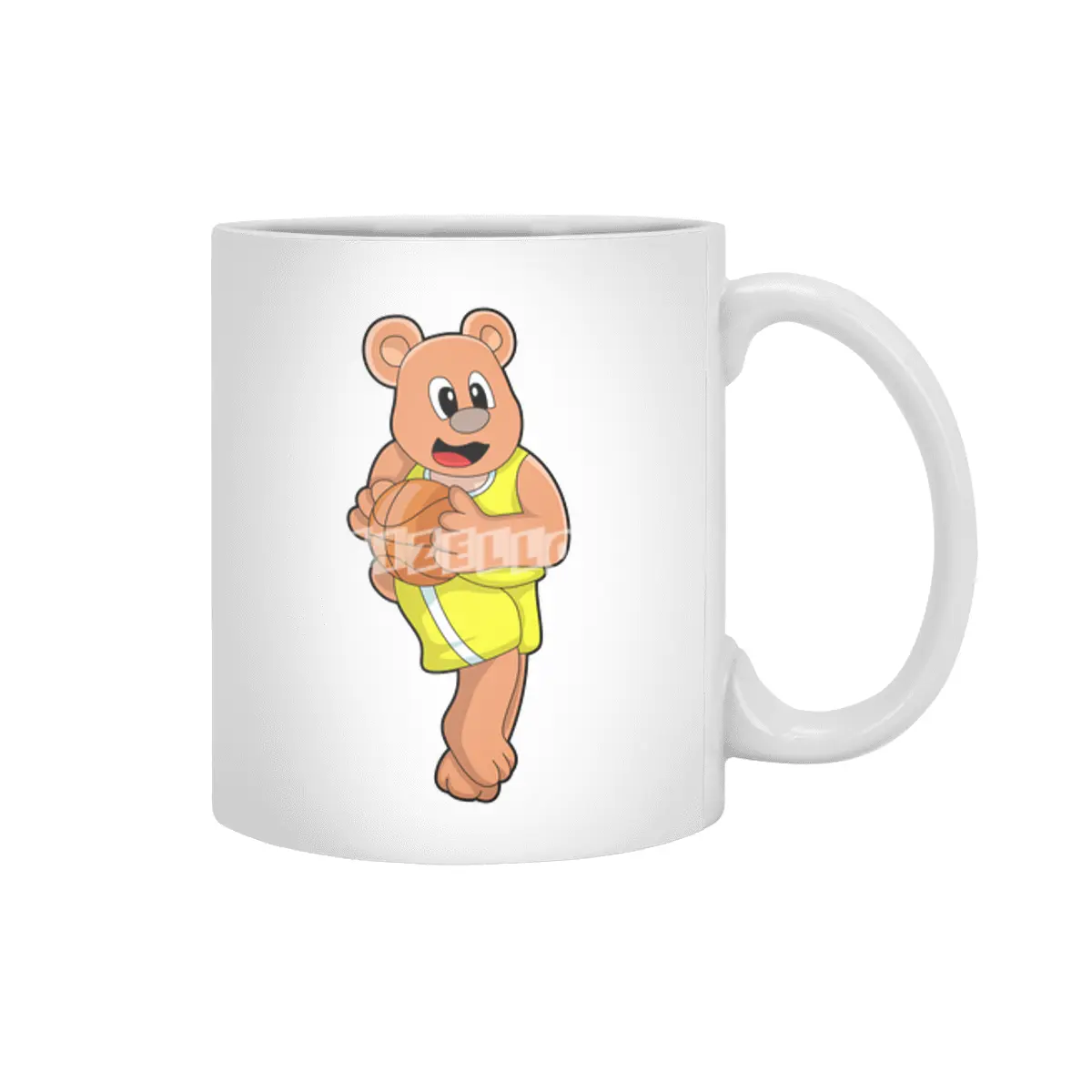 Bear at Basketball Sports Beyaz Kupa