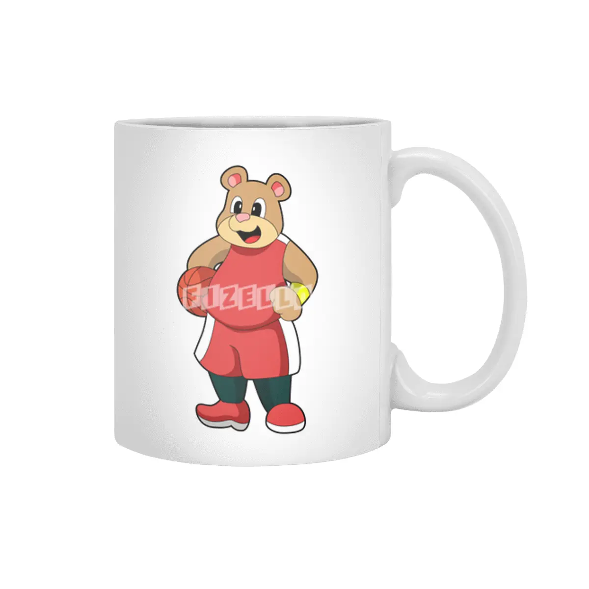 Bear at Basketball Sports Beyaz Kupa