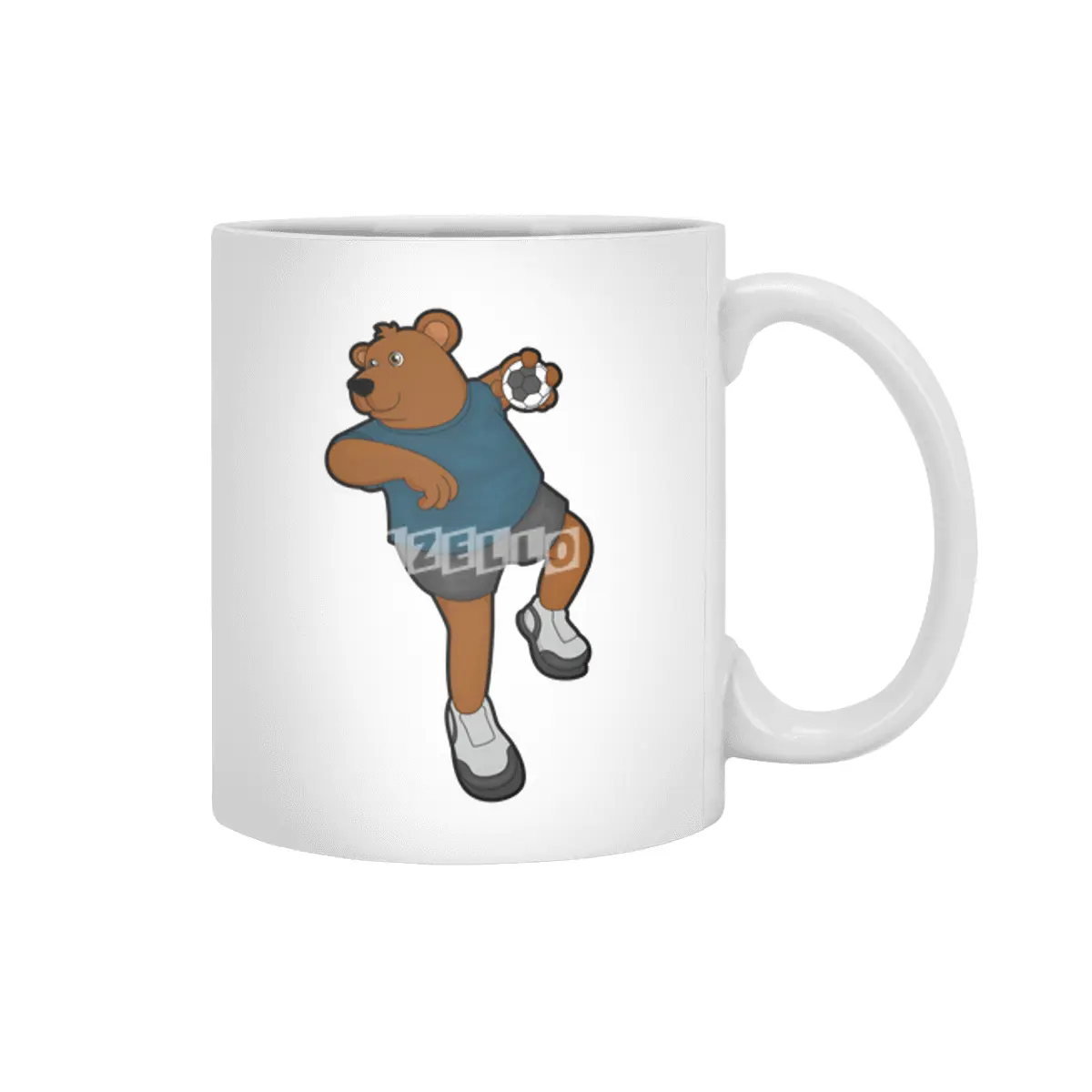 Bear at Handball player with Handball Beyaz Kupa