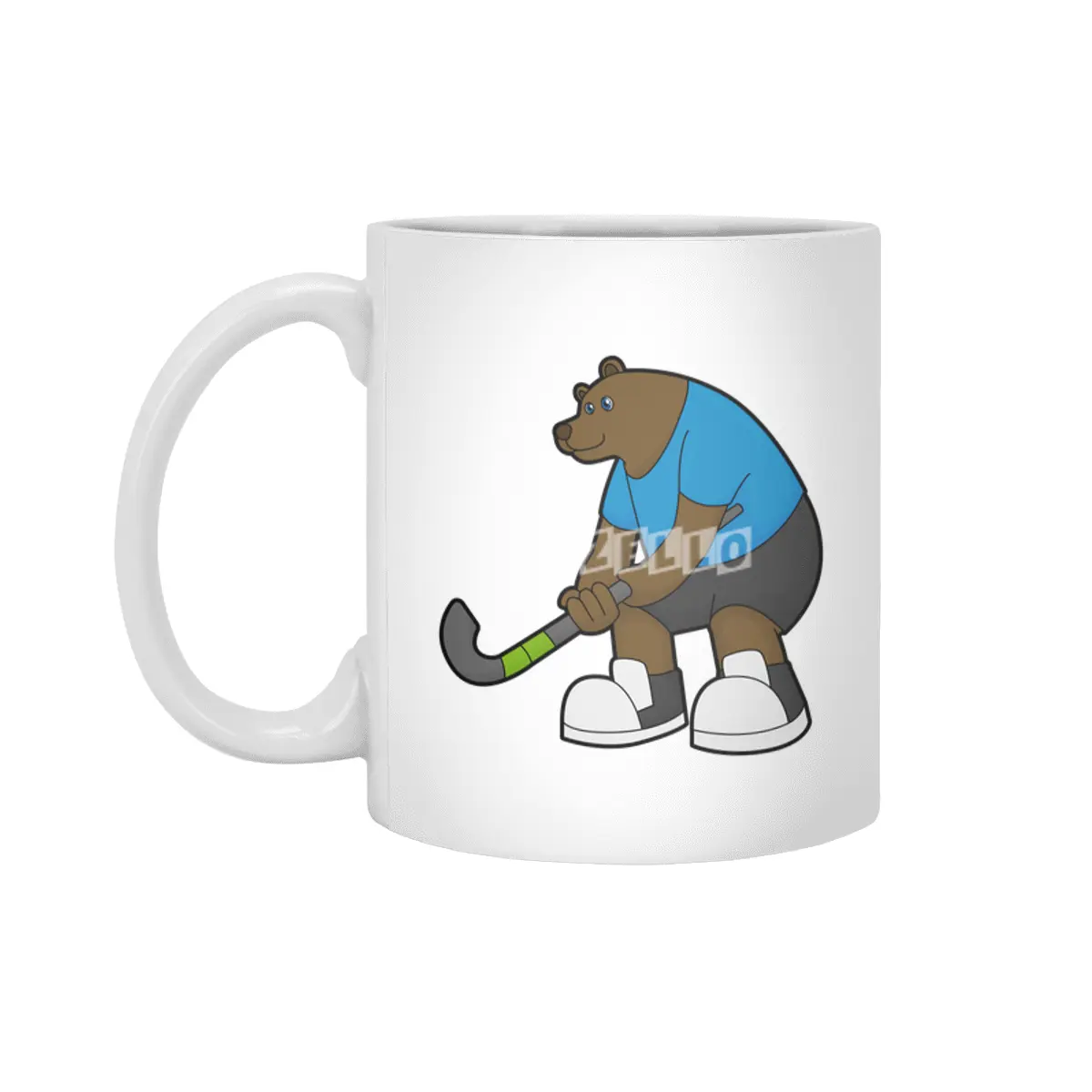 Bear at Hockey with Hockey stick Beyaz Kupa