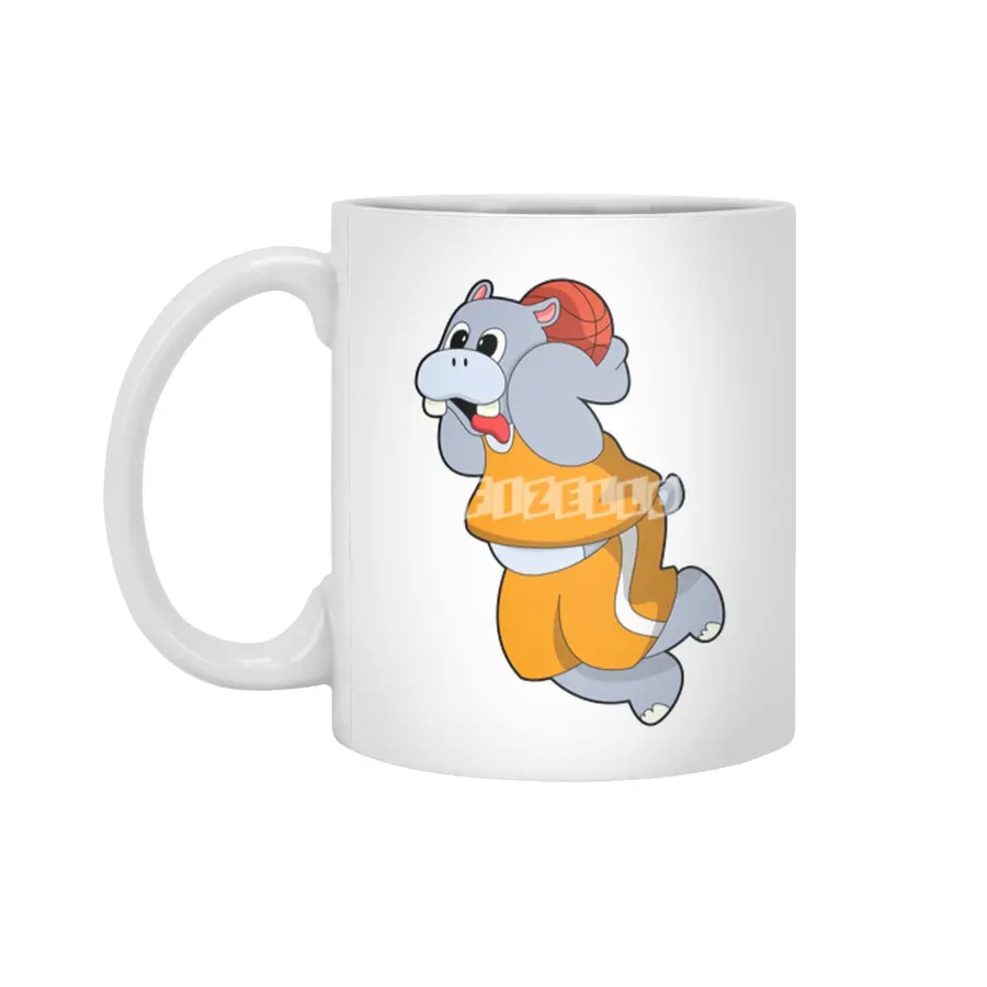 Hippo at Basketball Sports Beyaz Kupa
