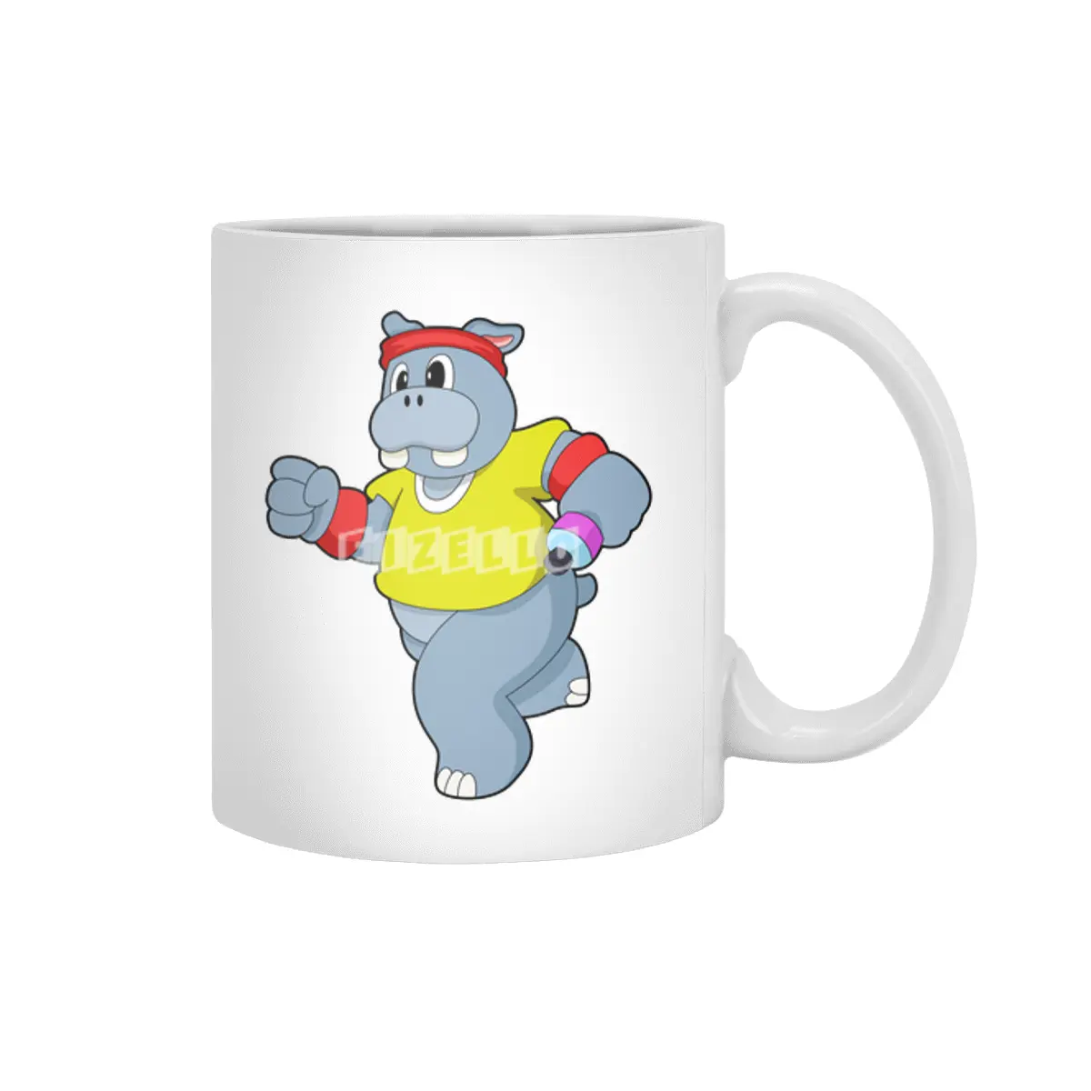Hippo at Running Beyaz Kupa