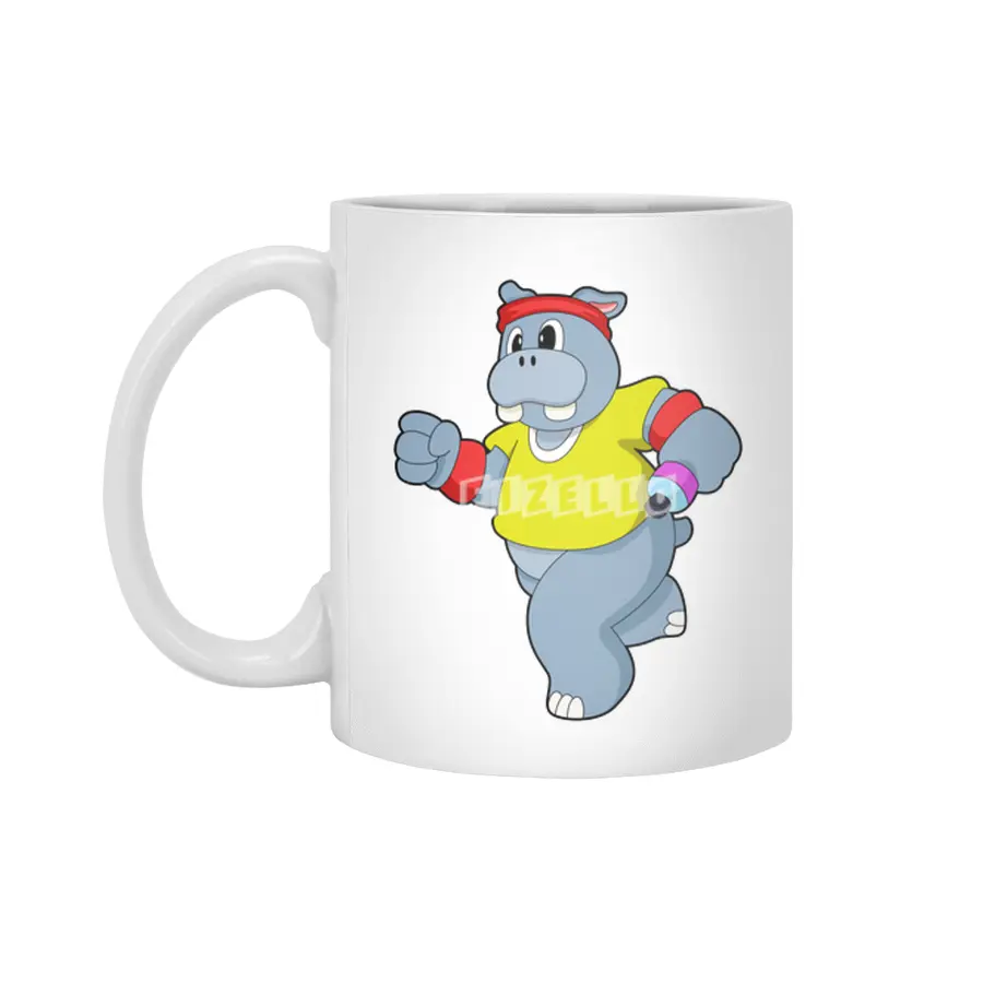 Hippo at Running Beyaz Kupa