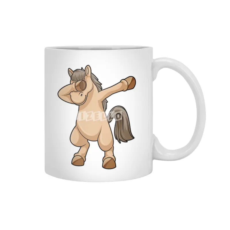 Horse at Hip Hop Dance Dab Beyaz Kupa