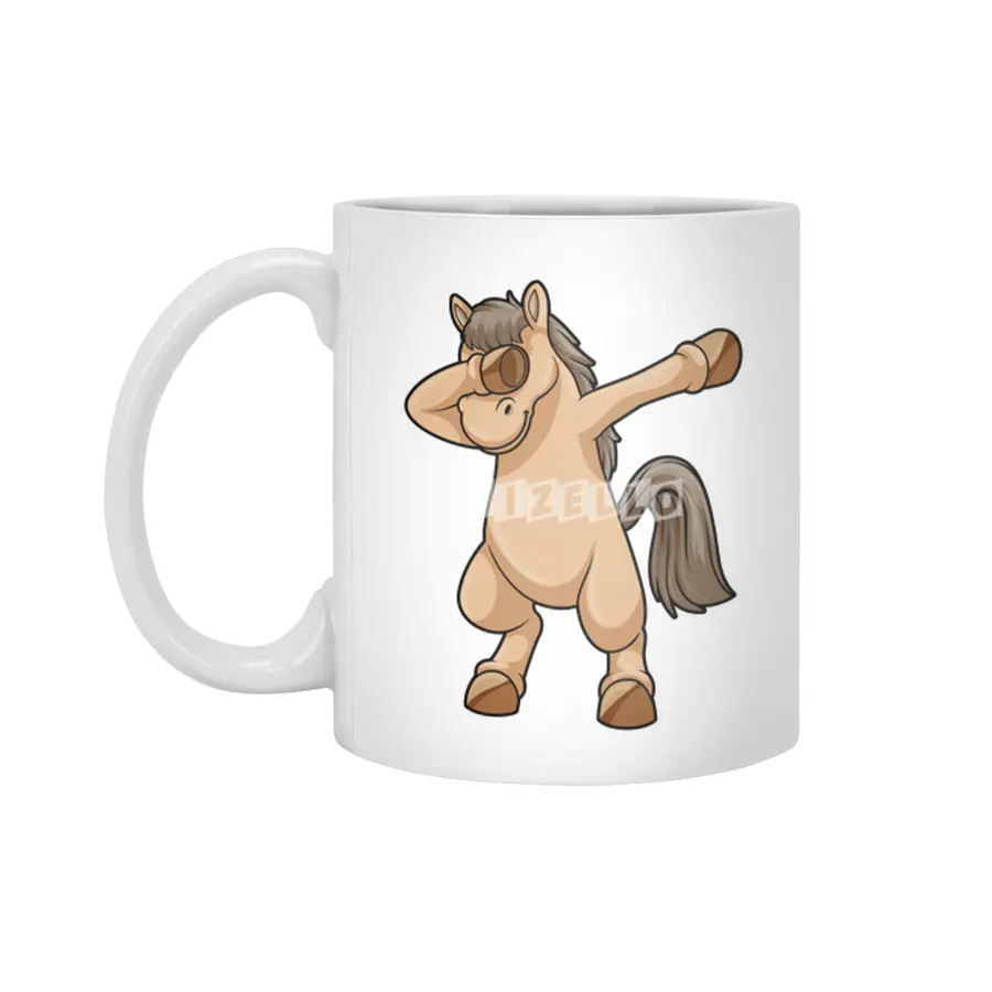 Horse at Hip Hop Dance Dab Beyaz Kupa