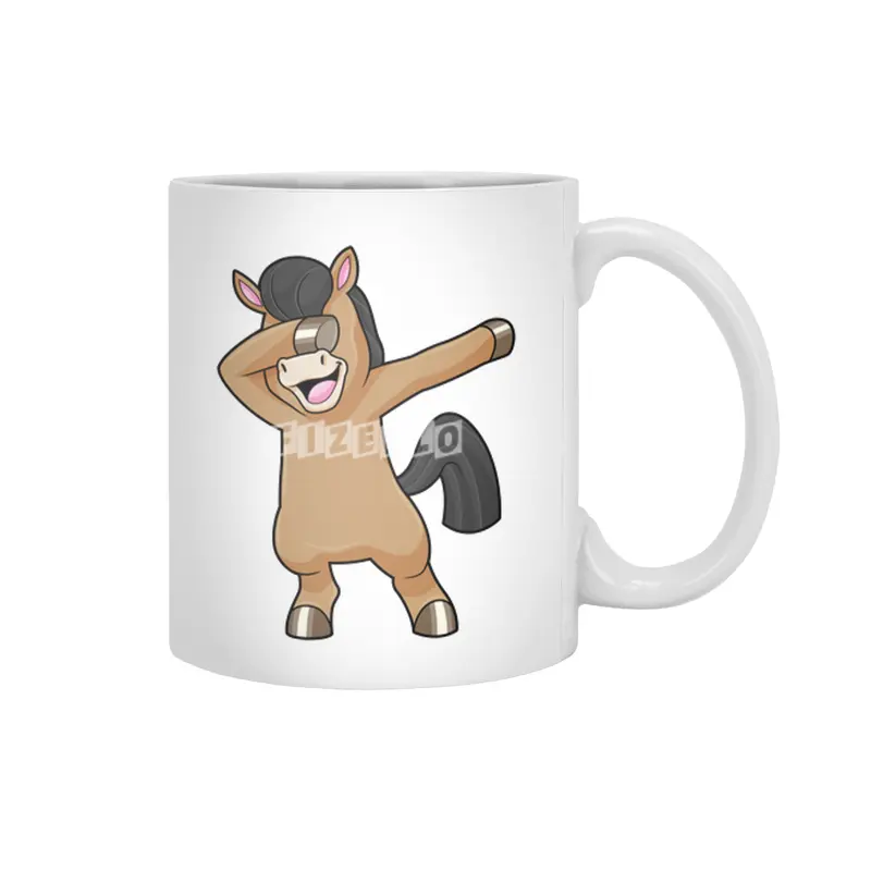 Horse at Hip Hop Dance Dab Beyaz Kupa