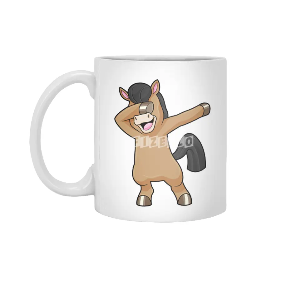 Horse at Hip Hop Dance Dab Beyaz Kupa