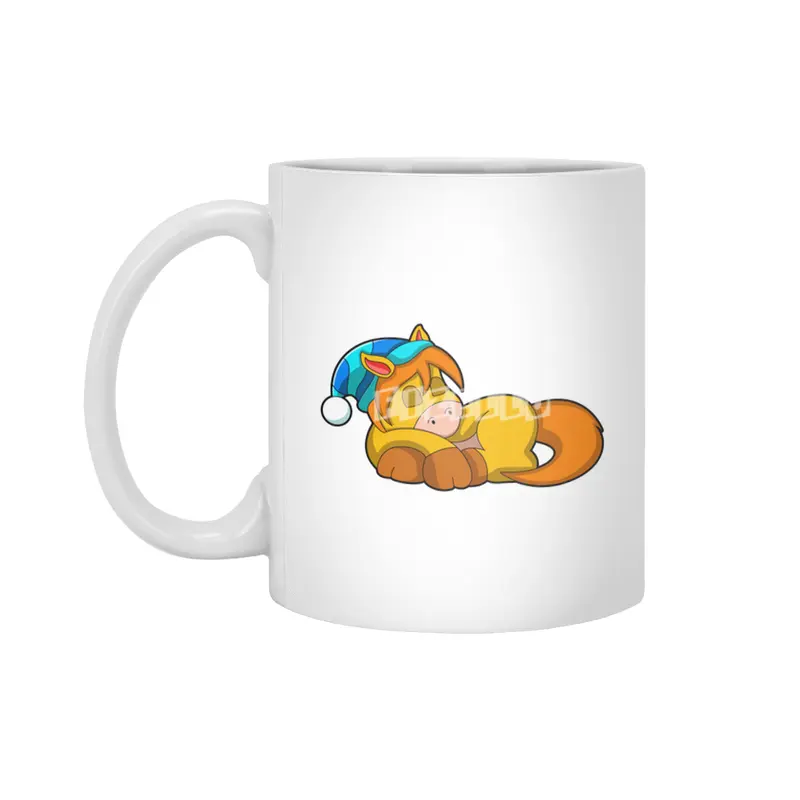 Horse at Sleeping with Sleepyhead Beyaz Kupa