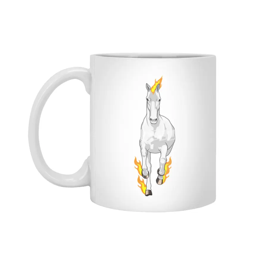 Horse in Flame Beyaz Kupa