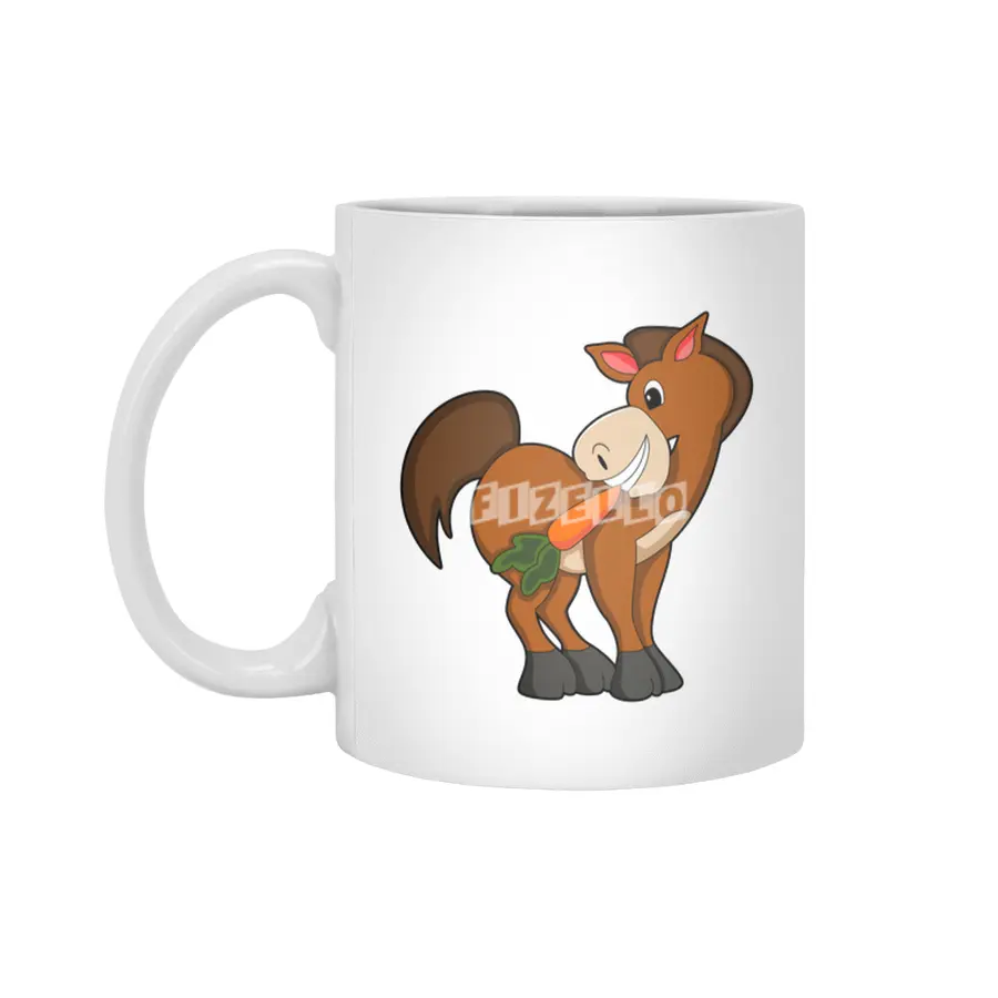 Horse with Carrot Beyaz Kupa