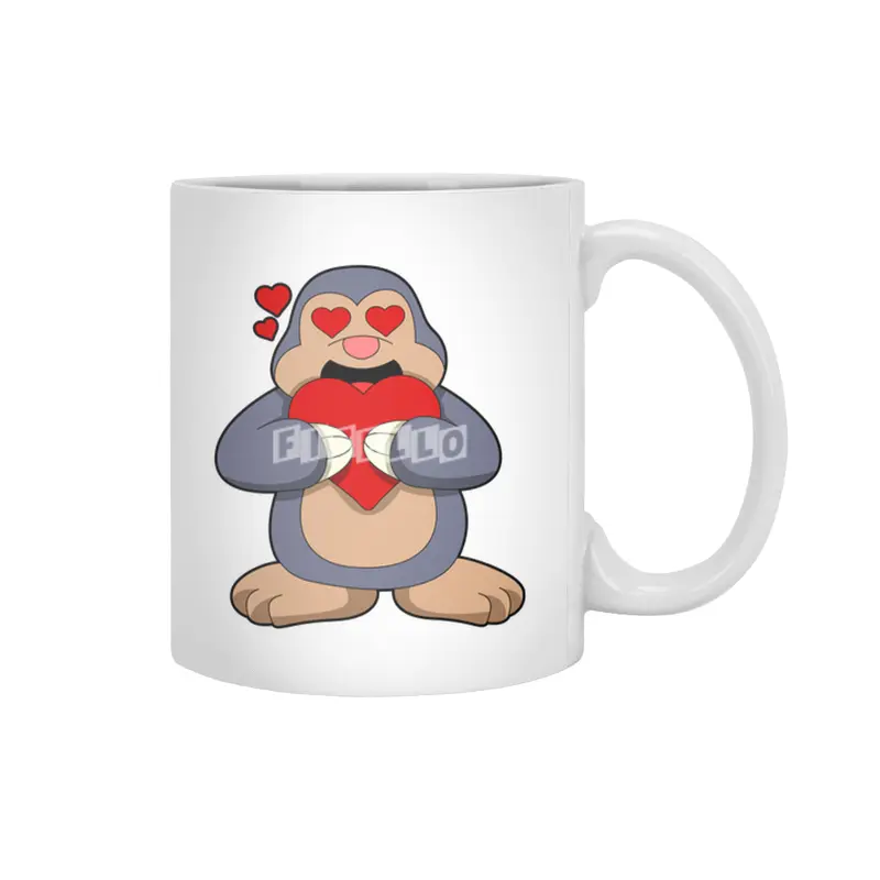 Mole with Heart Beyaz Kupa