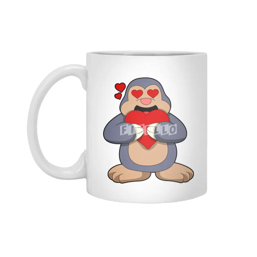 Mole with Heart Beyaz Kupa
