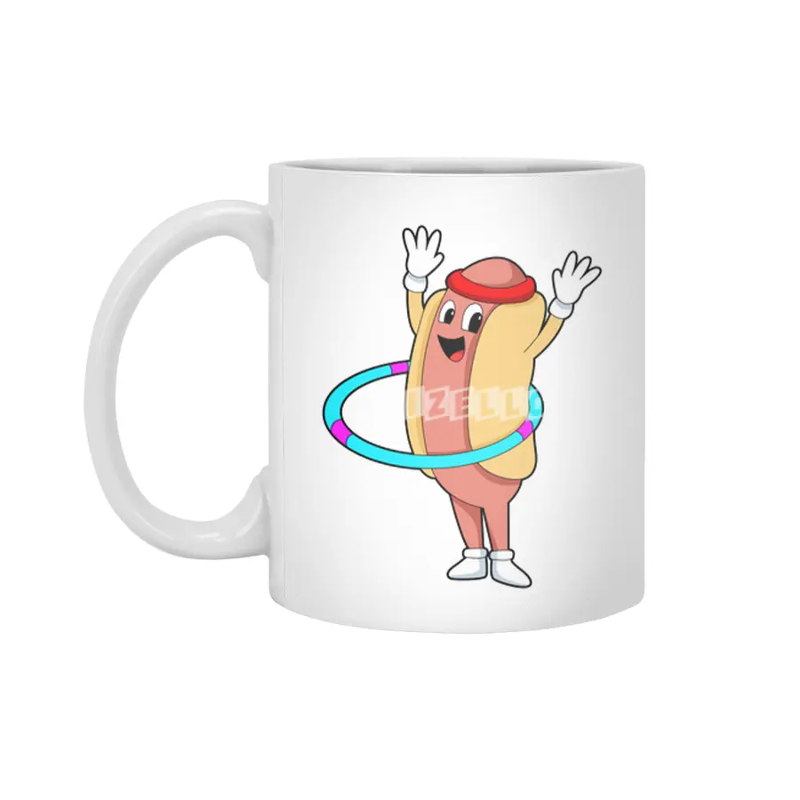 Hotdog at Fitness with Flywheel Beyaz Kupa