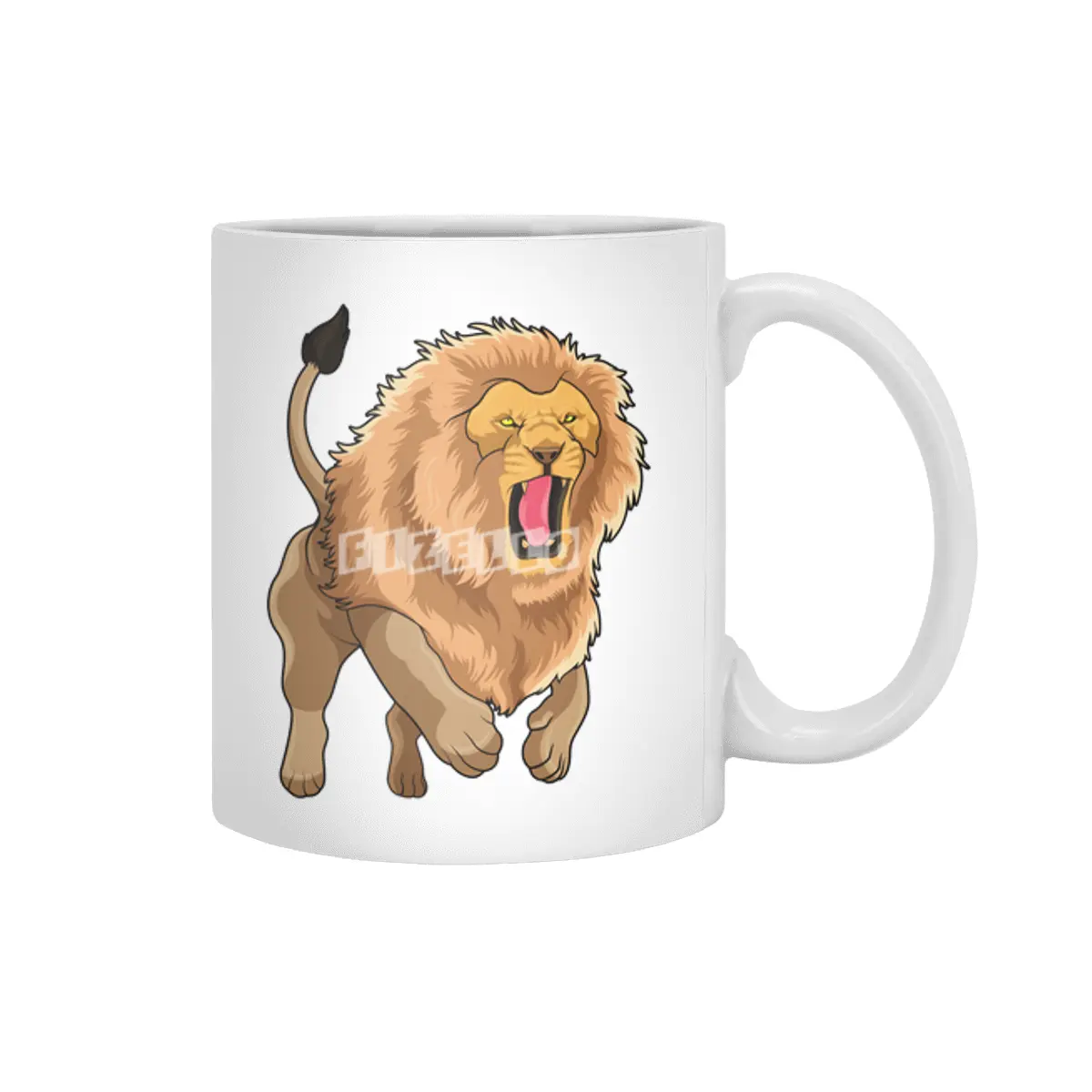 Jumping Lion Beyaz Kupa