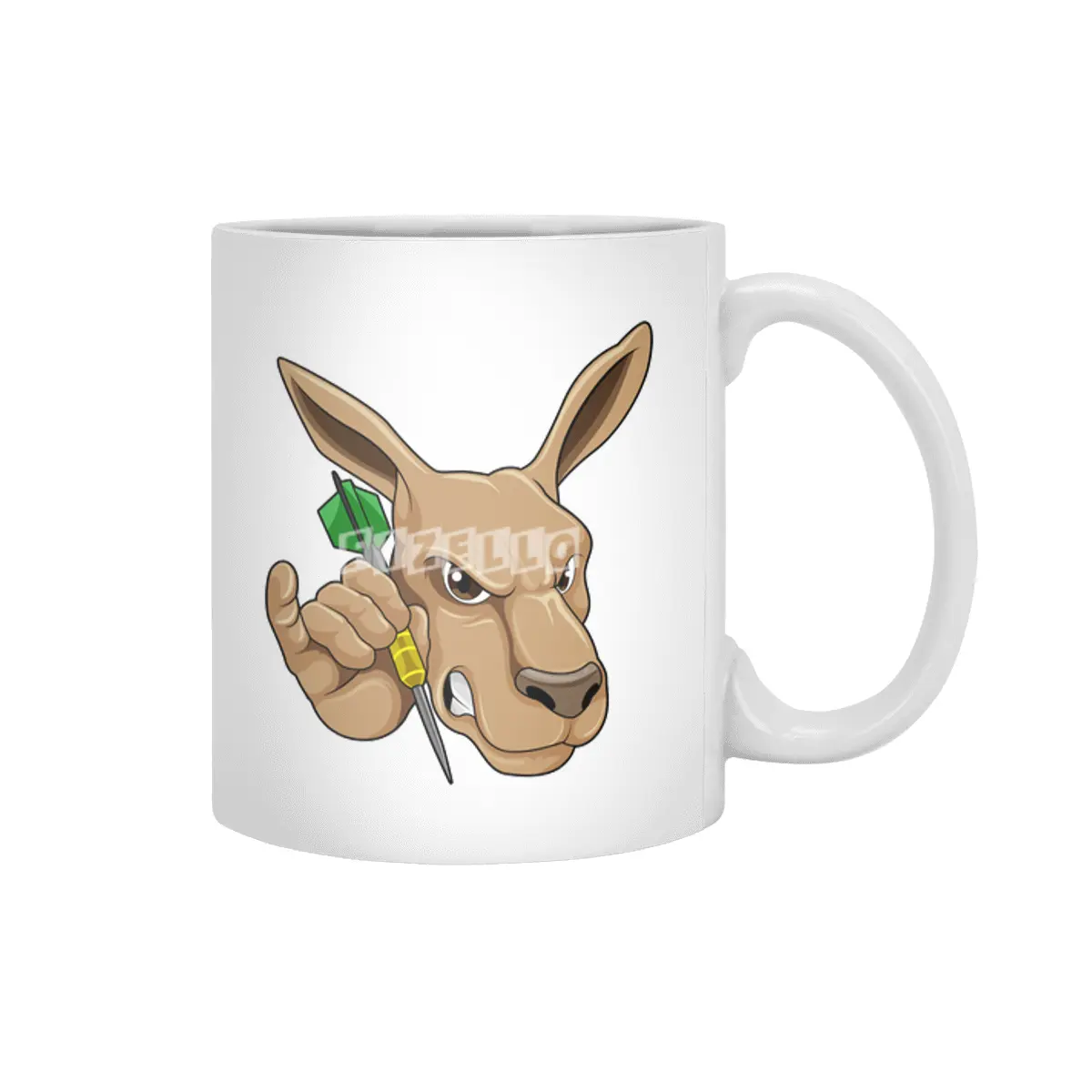Kangaroo as Dart player with Dart Beyaz Kupa