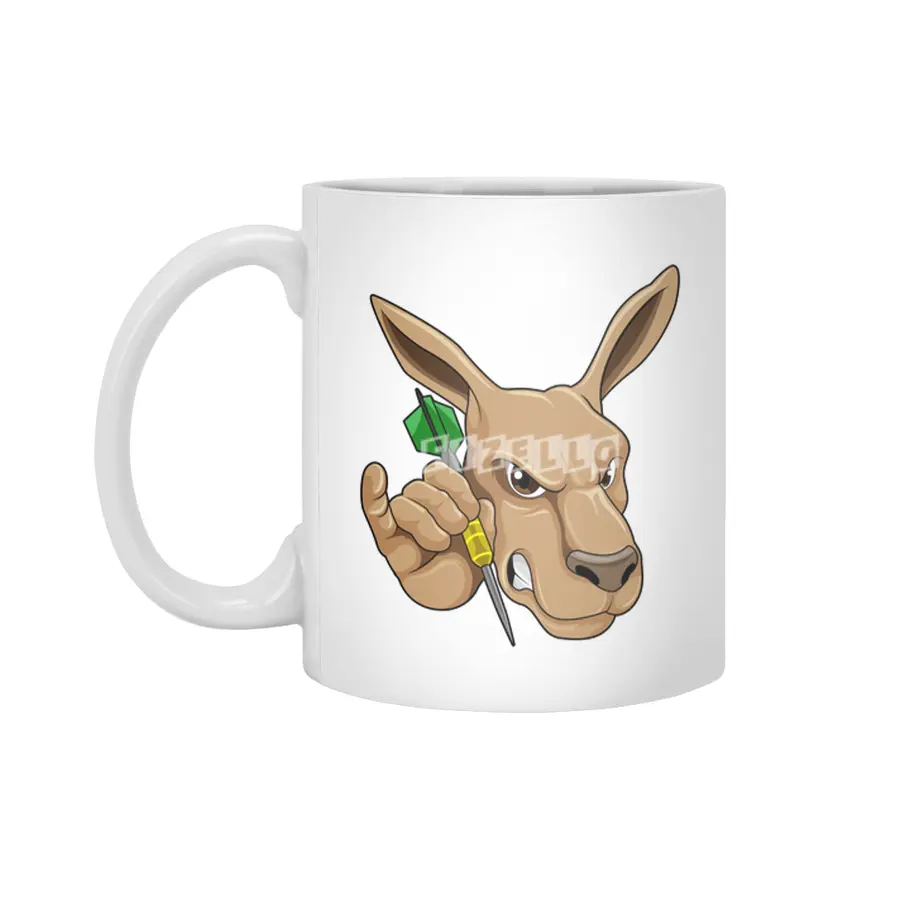 Kangaroo as Dart player with Dart Beyaz Kupa