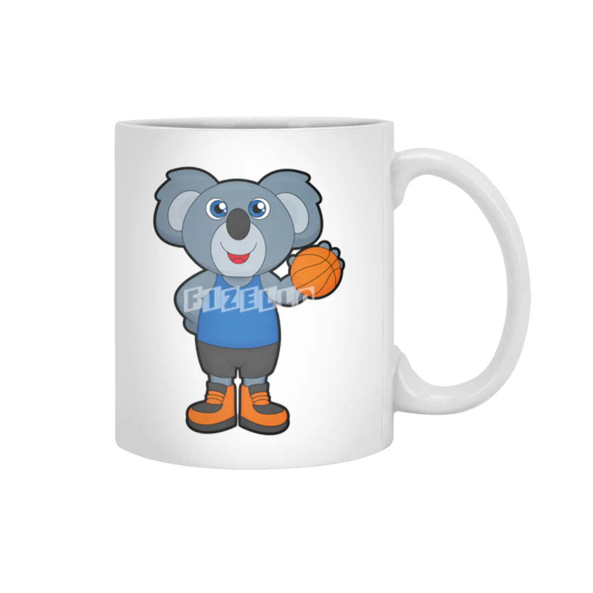 Koala as Basketball player with Basketball Beyaz Kupa