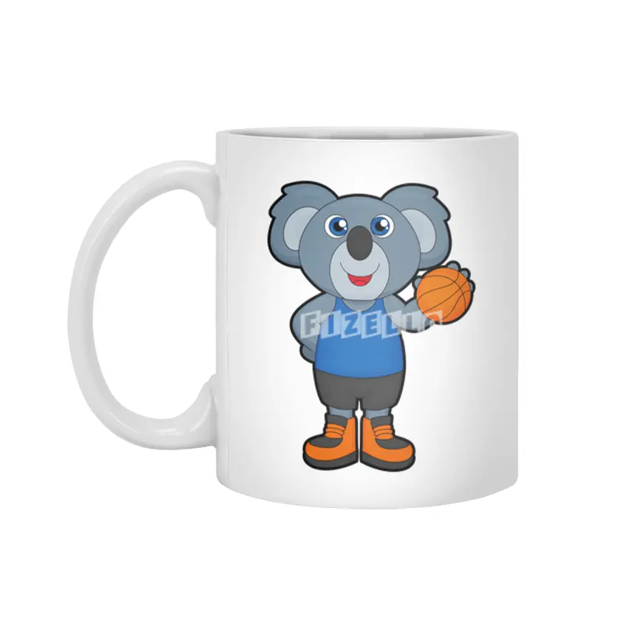 Koala as Basketball player with Basketball Beyaz Kupa