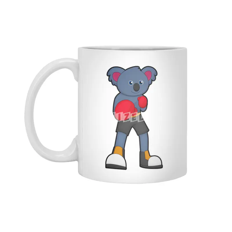 Koala at Boxing with Boxing gloves Beyaz Kupa