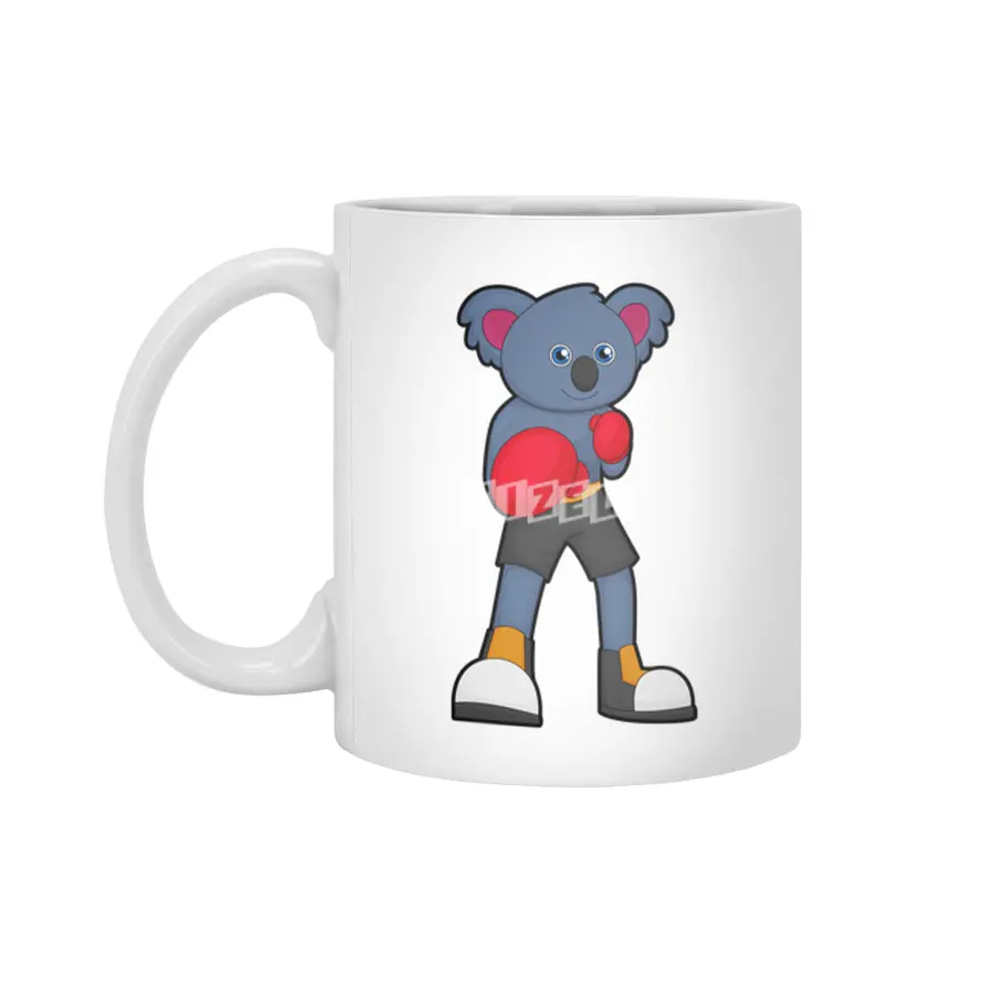 Koala at Boxing with Boxing gloves Beyaz Kupa