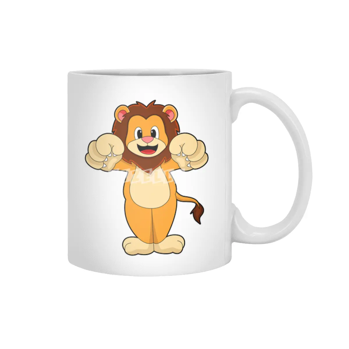 Lion with big Claws Beyaz Kupa