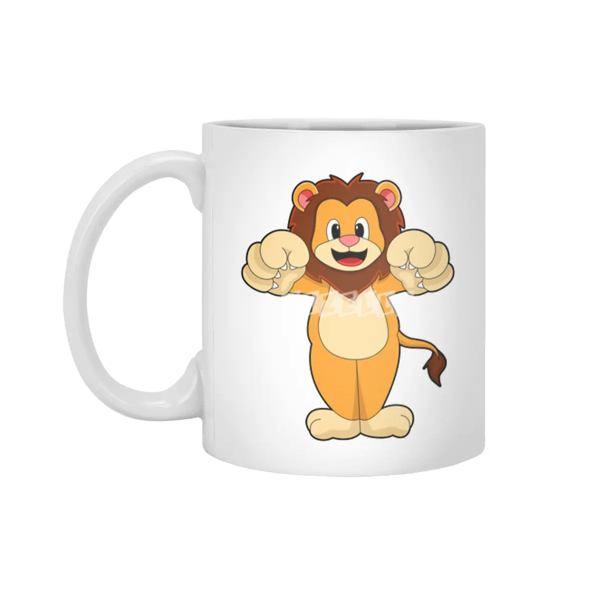 Lion with big Claws Beyaz Kupa