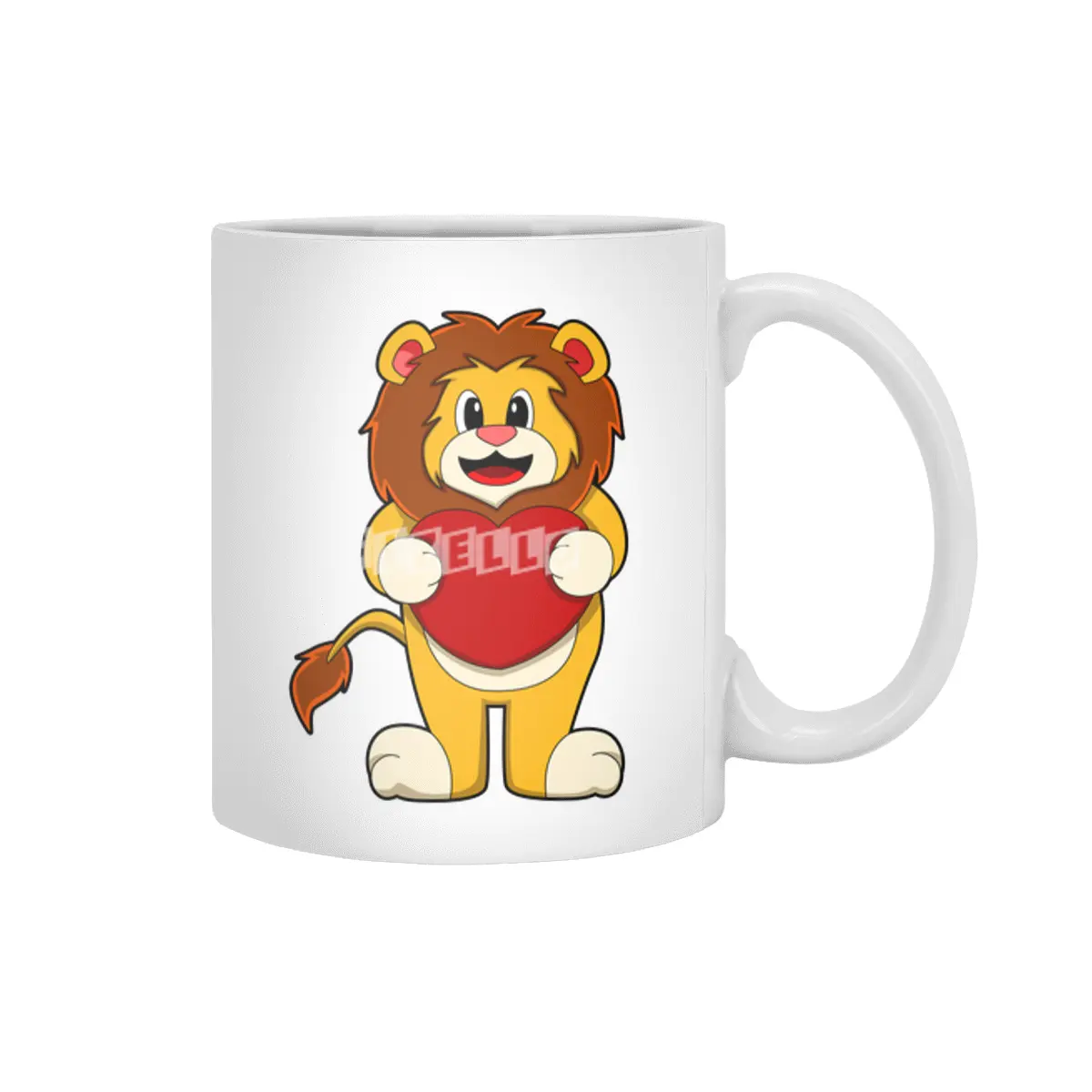 Lion with Heart Beyaz Kupa