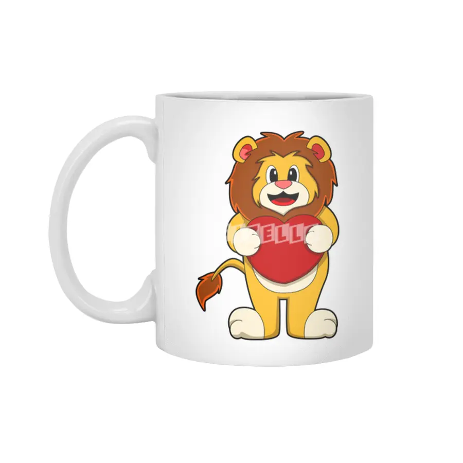 Lion with Heart Beyaz Kupa