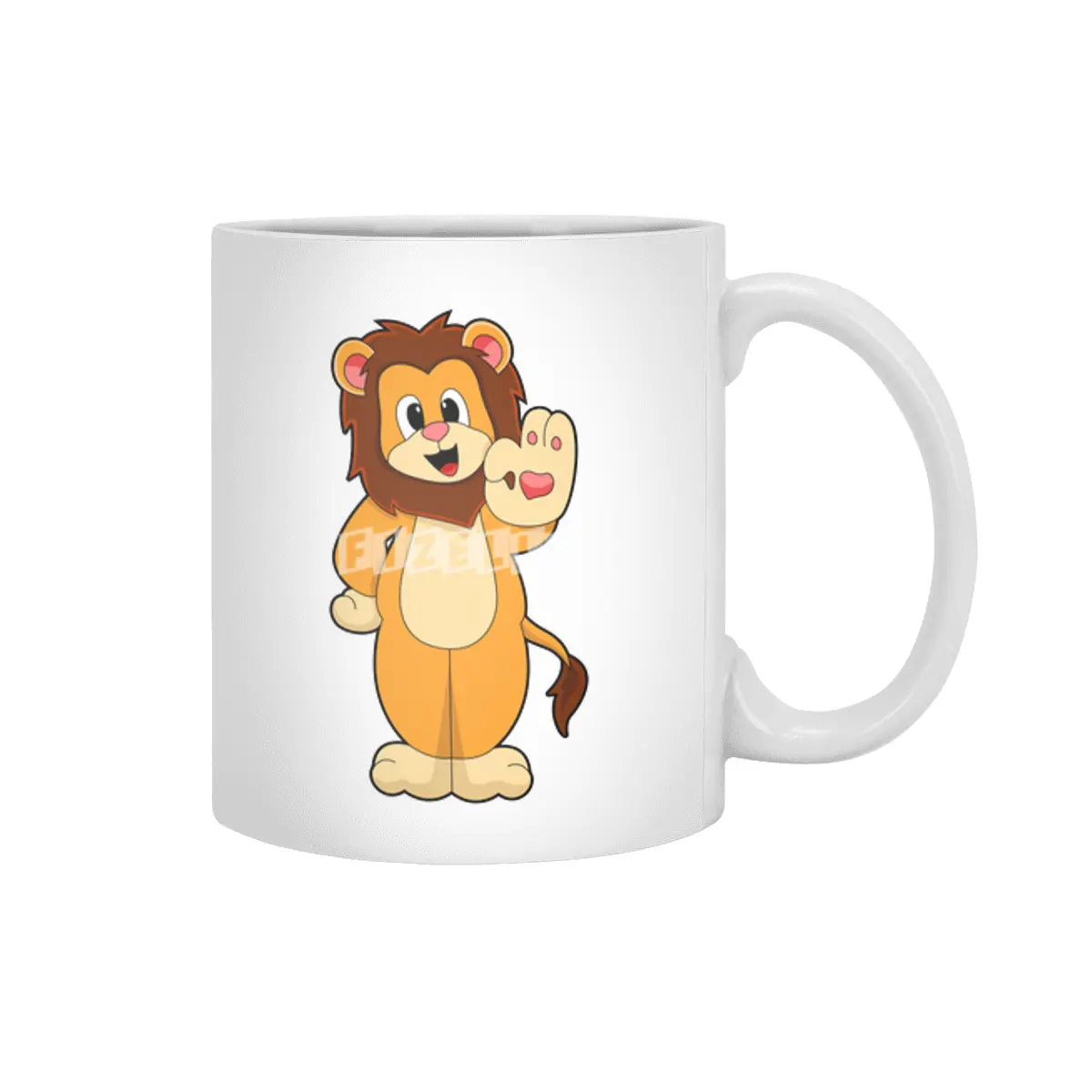Lion with Mane Beyaz Kupa