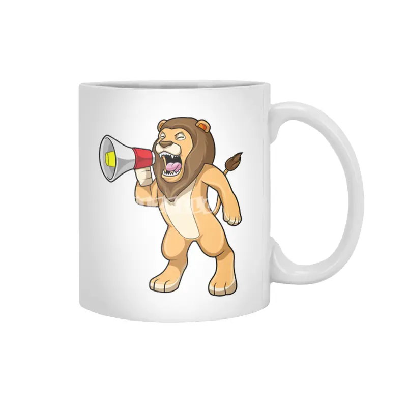 Lion with Microphone Beyaz Kupa