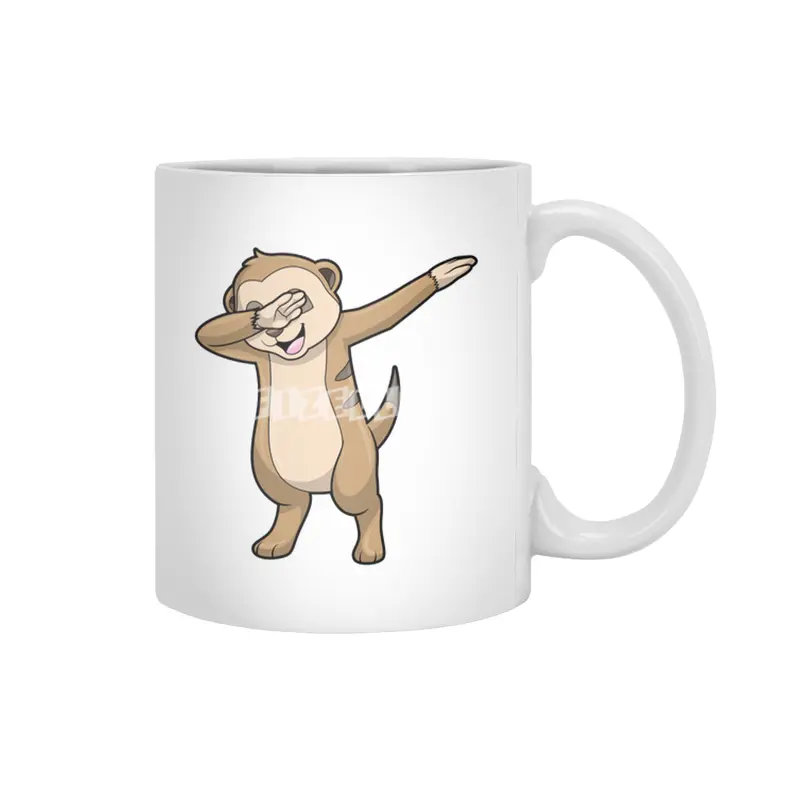 Meerkat as Hip Hop Dance Dab Beyaz Kupa