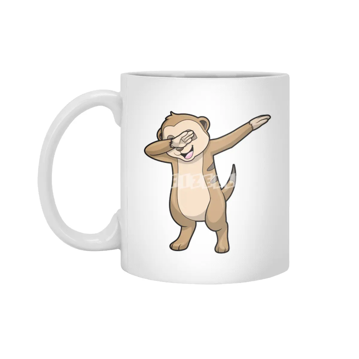 Meerkat as Hip Hop Dance Dab Beyaz Kupa