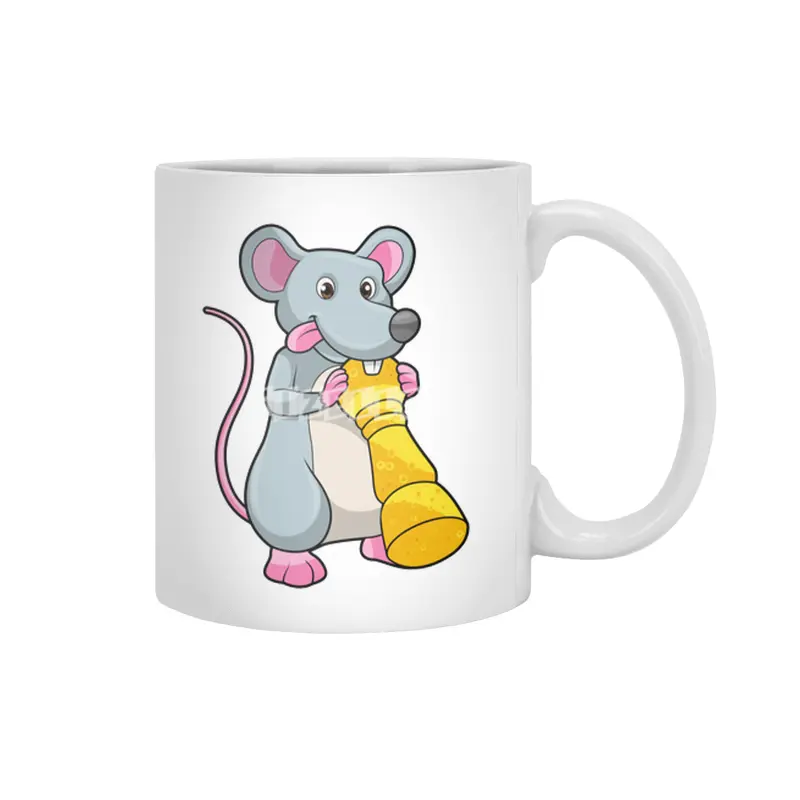 Mouse at Chess with Chess piece Pawn Beyaz Kupa