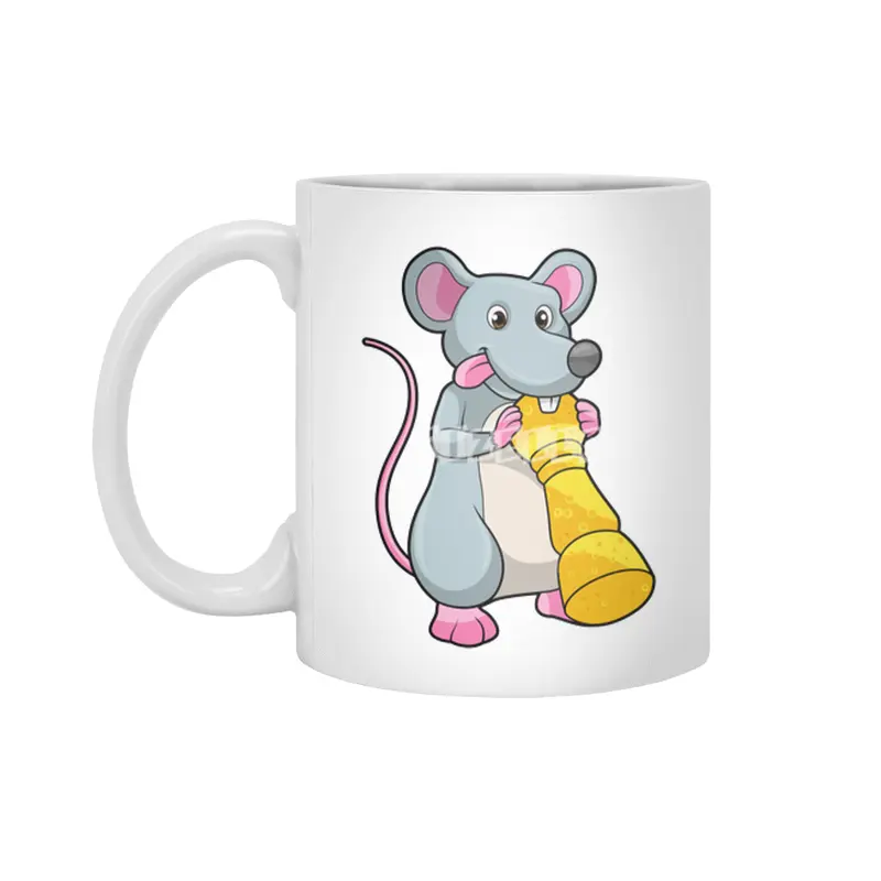 Mouse at Chess with Chess piece Pawn Beyaz Kupa
