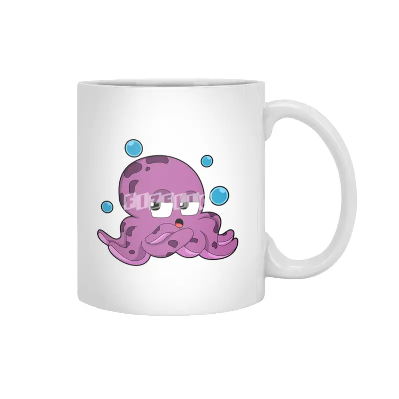 Octopus with Air bubbles Beyaz Kupa