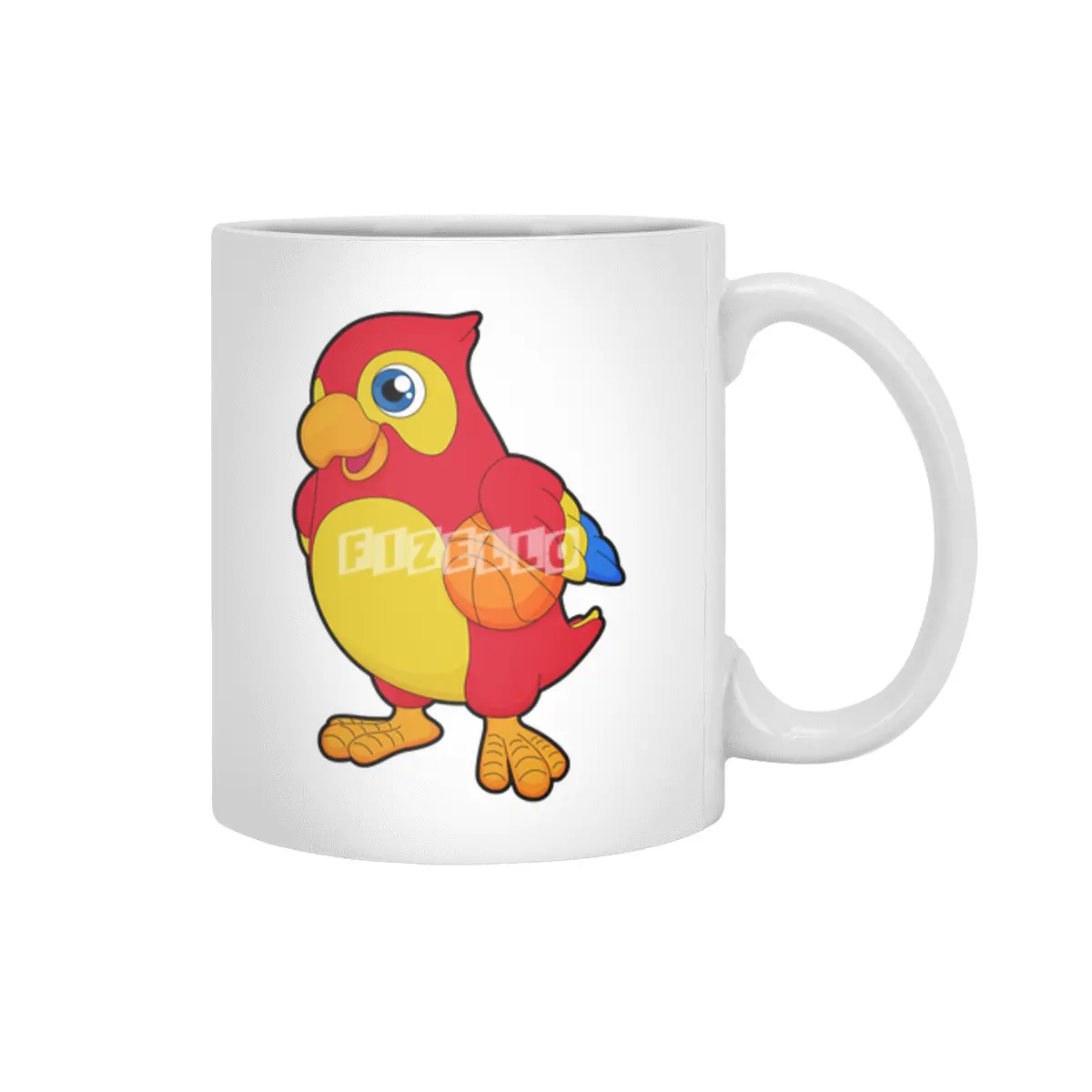 Parrot at Basketball Sports Beyaz Kupa