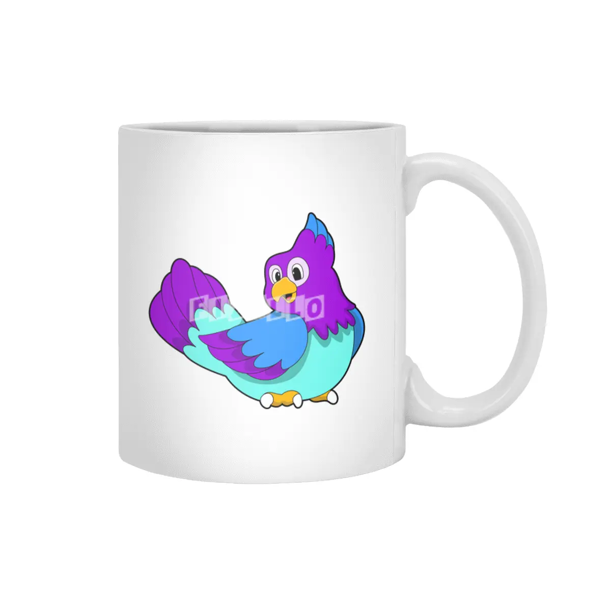 Parrot blue Beyaz Kupa