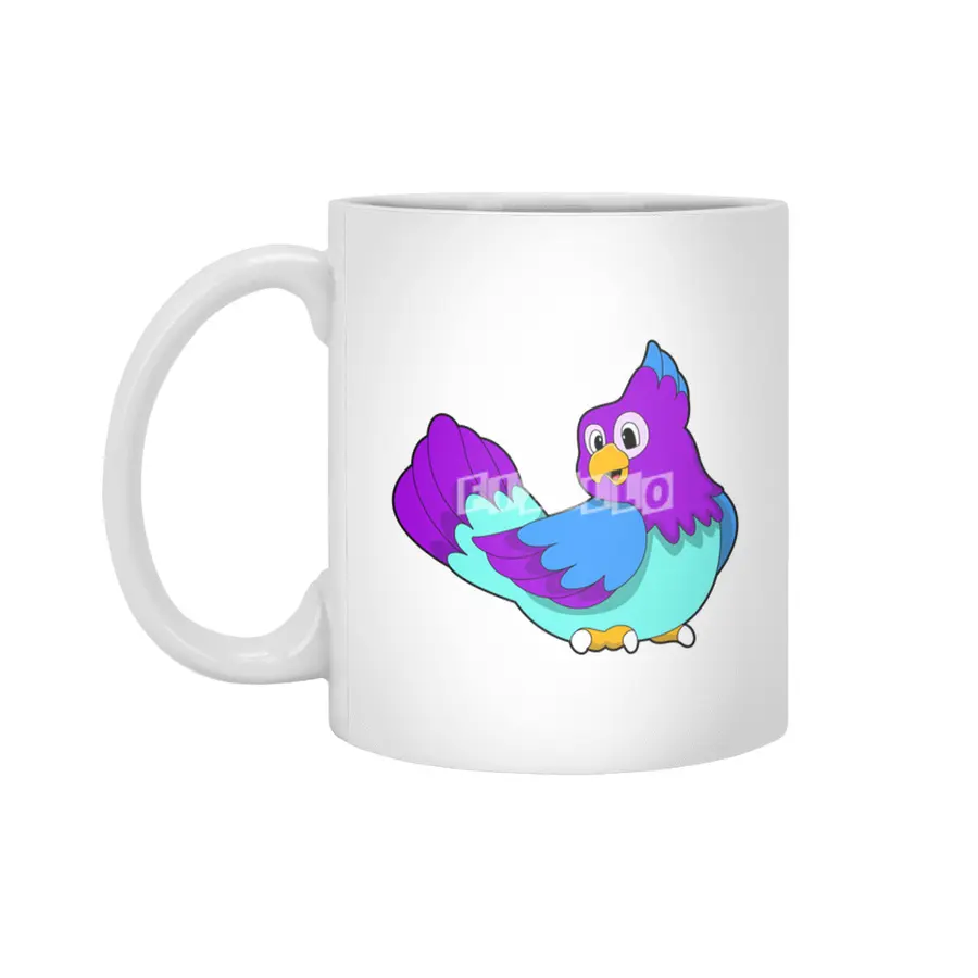Parrot blue Beyaz Kupa