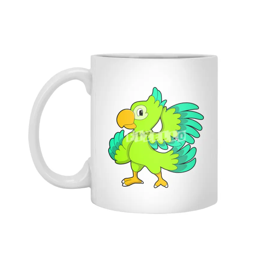 Parrot green Beyaz Kupa