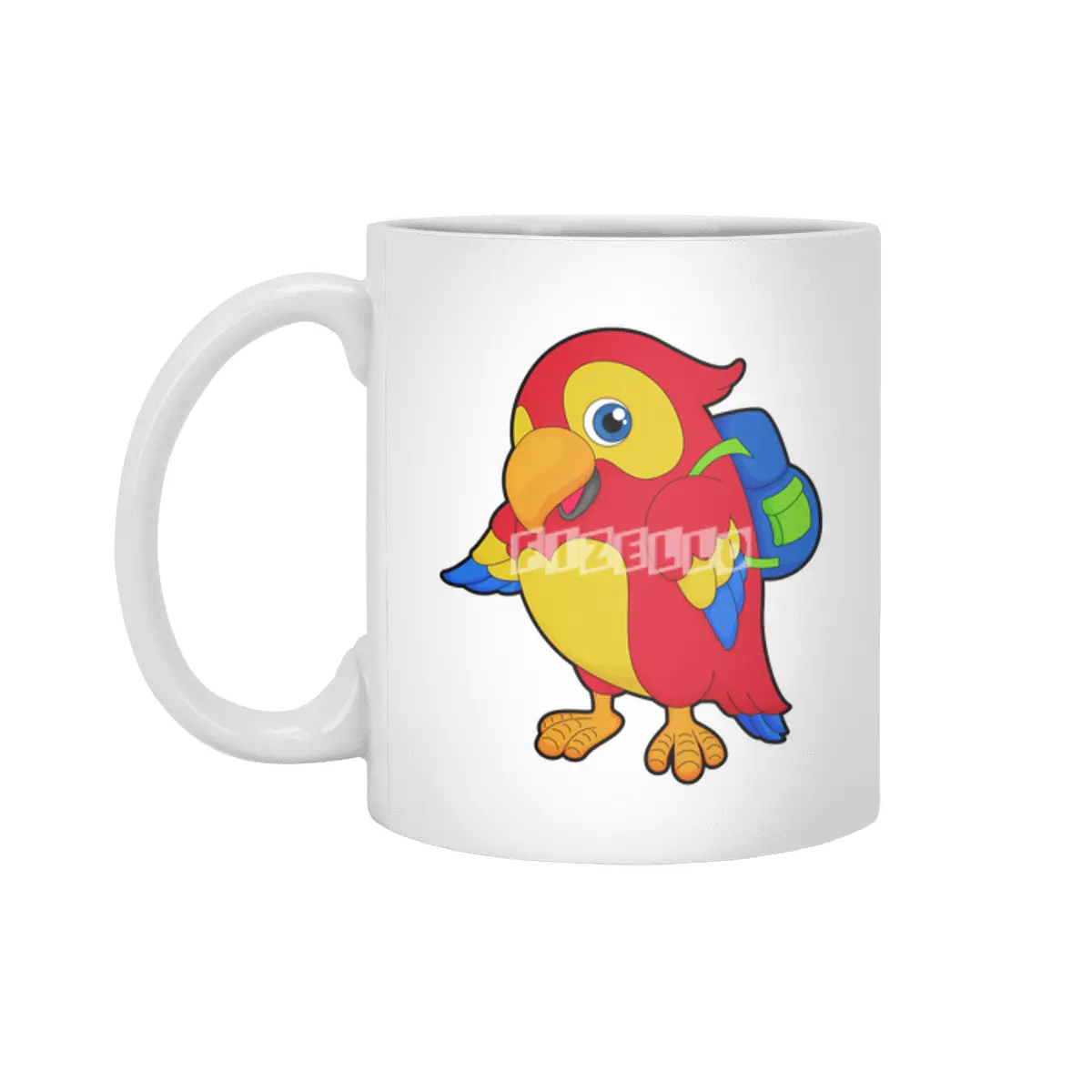 Parrot with Backpack Beyaz Kupa