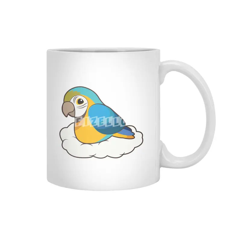 Parrot with Cloud Beyaz Kupa