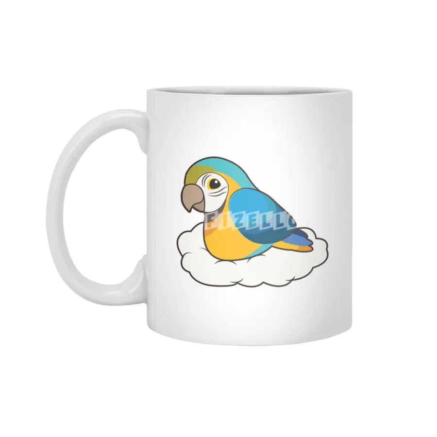 Parrot with Cloud Beyaz Kupa