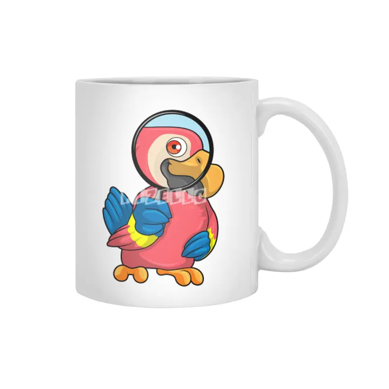 Parrot with Magnifying glass Beyaz Kupa