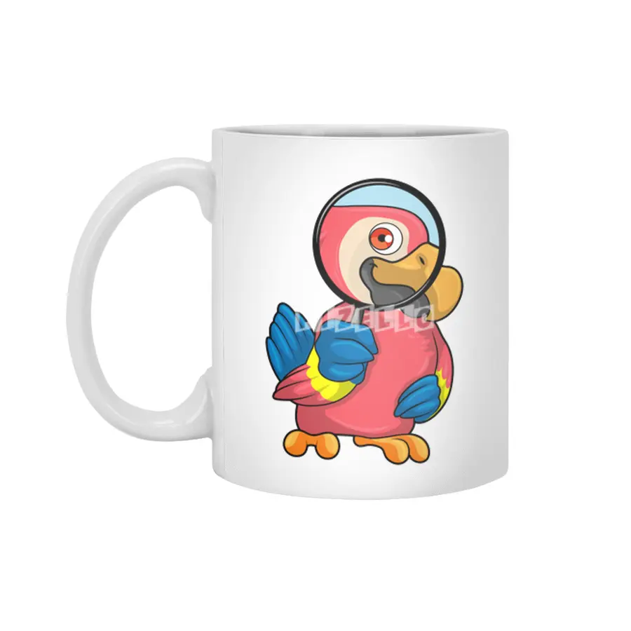 Parrot with Magnifying glass Beyaz Kupa